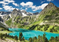 Почтовая открытка Озеро в Алтайских горах
